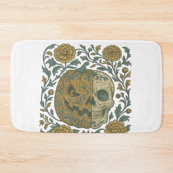 Item preview, Chinoiserie Pumpkin Skull | Gothic Halloween Floral Illustration designed and sold by Piralez.