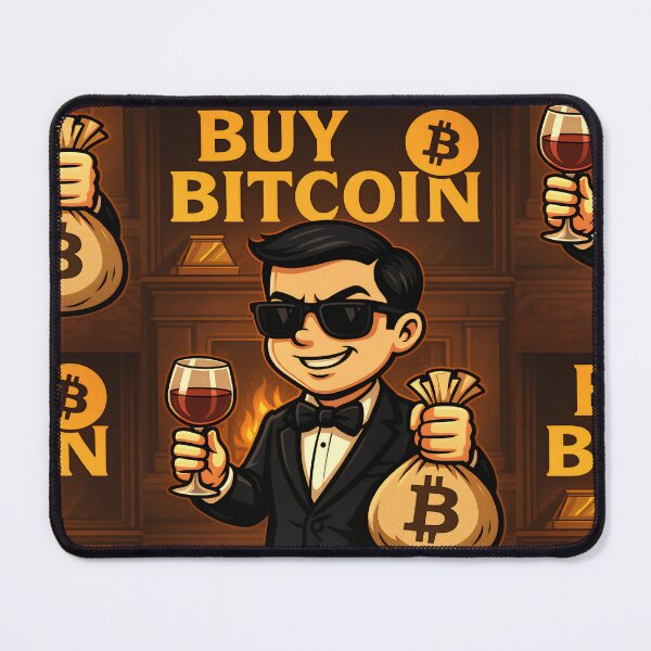 Item preview, “Funny Bitcoin Meme | Cartoon Crypto Millionaire Rich Bro Vibes” designed and sold by ReyDeLaCalle.