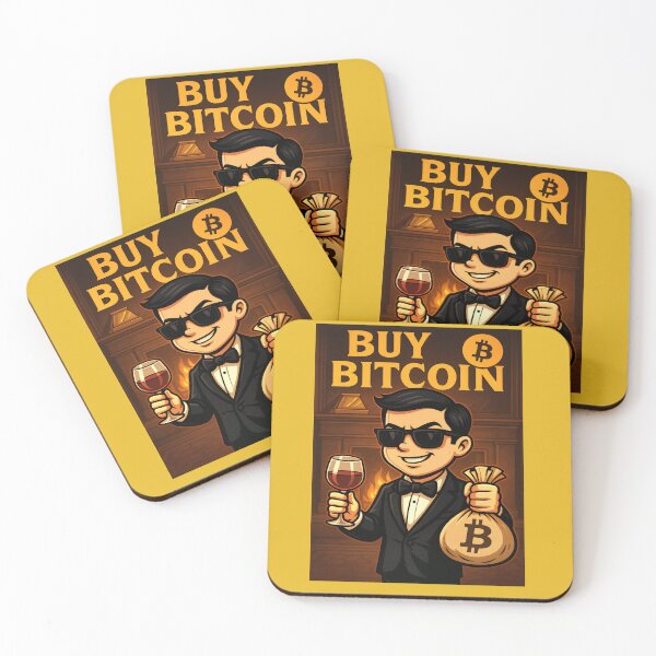 Item preview, “Funny Bitcoin Meme | Cartoon Crypto Millionaire Rich Bro Vibes” designed and sold by ReyDeLaCalle.