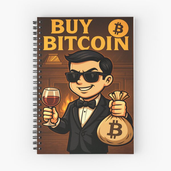 Item preview, “Funny Bitcoin Meme | Cartoon Crypto Millionaire Rich Bro Vibes” designed and sold by ReyDeLaCalle.