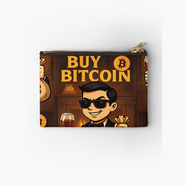 Item preview, “Funny Bitcoin Meme | Cartoon Crypto Millionaire Rich Bro Vibes” designed and sold by ReyDeLaCalle.