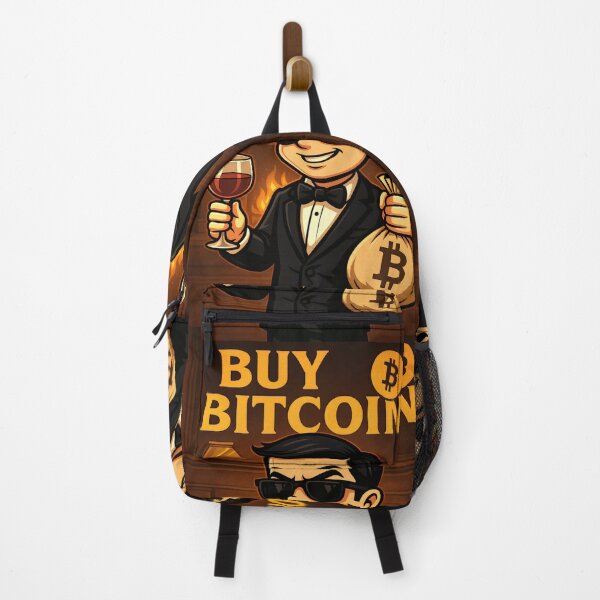 Item preview, “Funny Bitcoin Meme | Cartoon Crypto Millionaire Rich Bro Vibes” designed and sold by ReyDeLaCalle.
