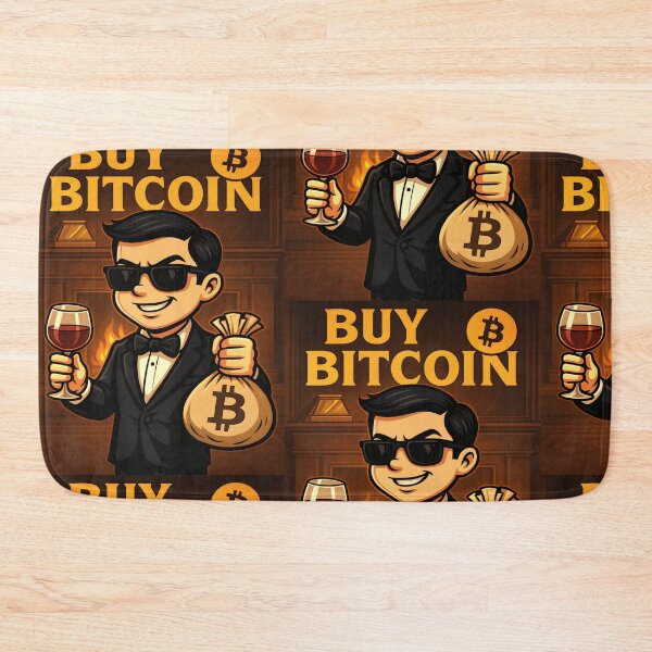Item preview, “Funny Bitcoin Meme | Cartoon Crypto Millionaire Rich Bro Vibes” designed and sold by ReyDeLaCalle.