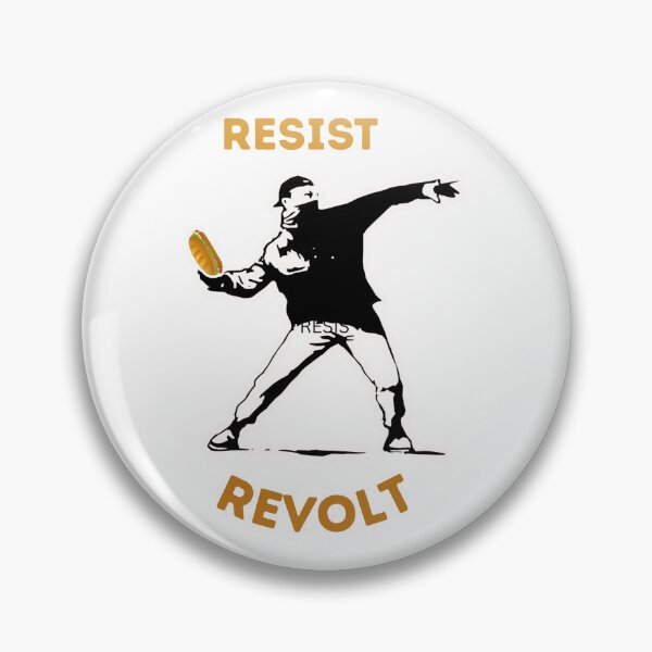 Item preview, "The Sandwich Guy – Resist Revolt Funny Protest Sticker" designed and sold by SassyArtist9006.