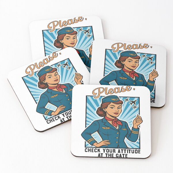 Item preview, Vintage Flight Attendant Shirt, Check Your Attitude at the Gate Tee, Retro Aviation Humor T-Shirt, Funny Airplane Gift designed and sold by CHAKSTYLE.