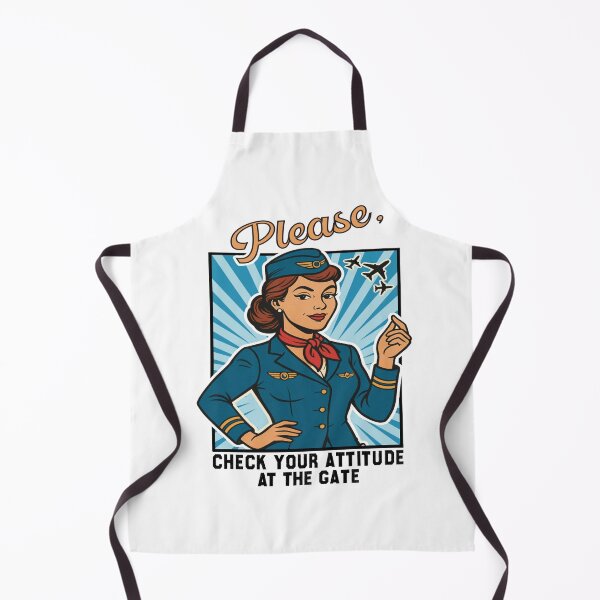 Item preview, Vintage Flight Attendant Shirt, Check Your Attitude at the Gate Tee, Retro Aviation Humor T-Shirt, Funny Airplane Gift designed and sold by CHAKSTYLE.