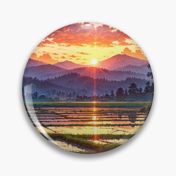 Artikelvorschau, Sunset Reflections in Japanese Rice Fields entworfen und verkauft von HikariMoments.