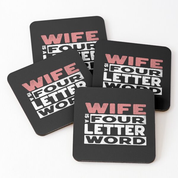 Item preview, Wife is a Four Letter Word Love Humor designed and sold by Zenny-Girl.
