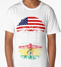 American Grandad With Bolivian Roots - Gift For Bolivian Grandpa Long T-Shirt