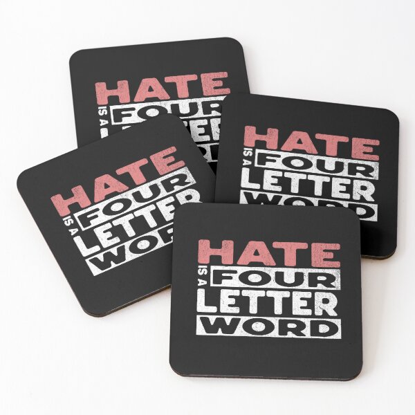 Item preview, Hate is a Four Letter Word Office Humor designed and sold by Zenny-Girl.