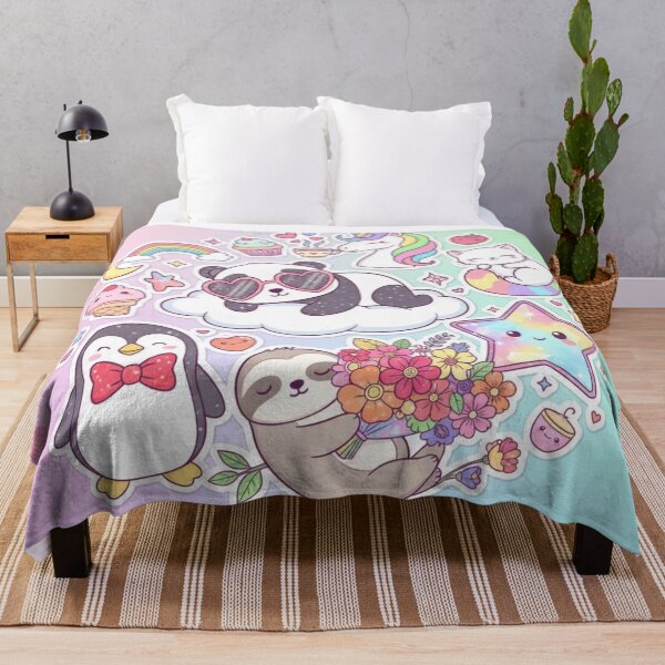 Item preview, "Kawaii Cute Animals and Sweets - Pastel Aesthetic Design" designed and sold by Suksak.