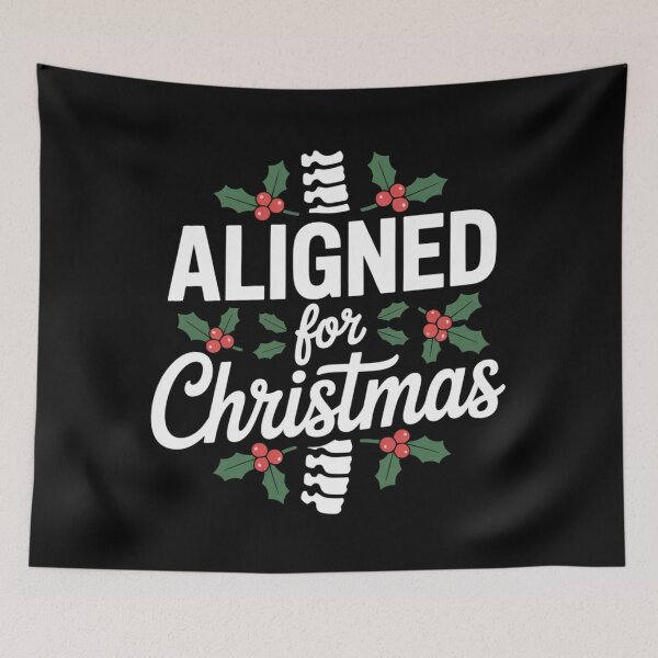Item preview, Aligned for Christmas Funny Osteopathy Holiday Design designed and sold by osteopath shop.