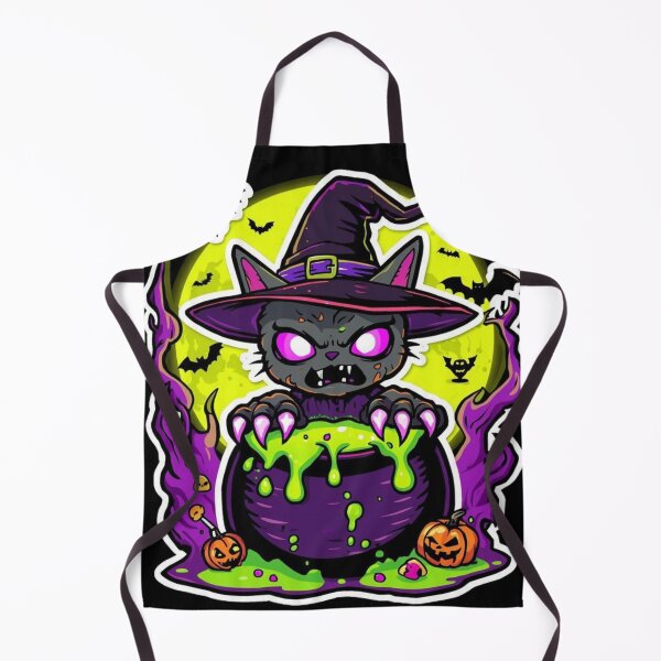 Item preview, Caldero de Gato Brujo - Pegatina de Halloween espeluznante y adorable "¡Doble, doble, ronroneo problemático! ¡Este gatito está generando caos con cada movimiento!" ??‍♀️? designed and sold by Rebel Fusion.