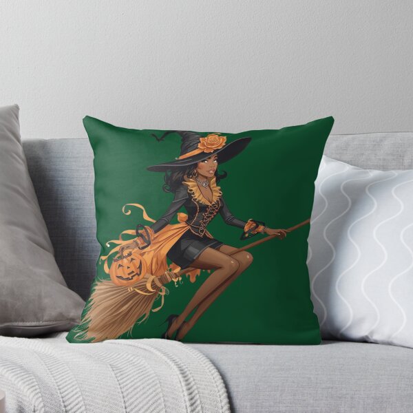 Item preview, Stylish Witch with Pumpkin – Halloween & WDNC Vibes designed and sold by jelonkaa.
