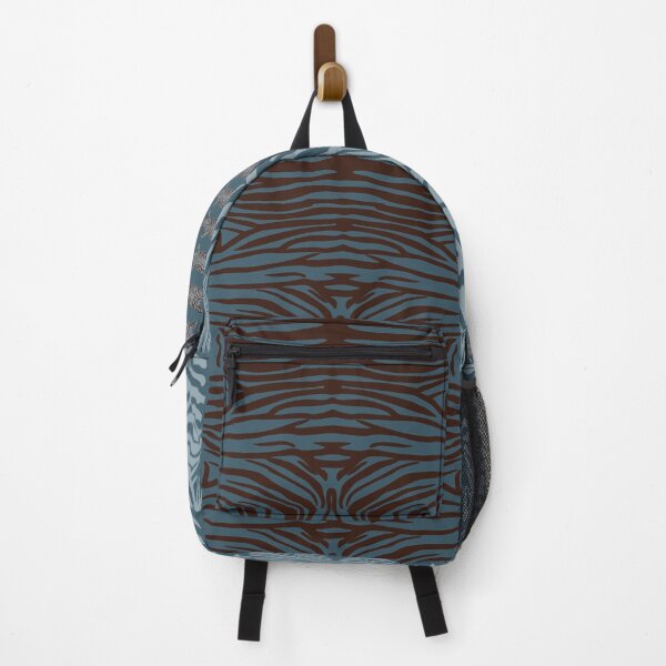 Item preview, zebra backpack teal designed and sold by maliapolsterart.
