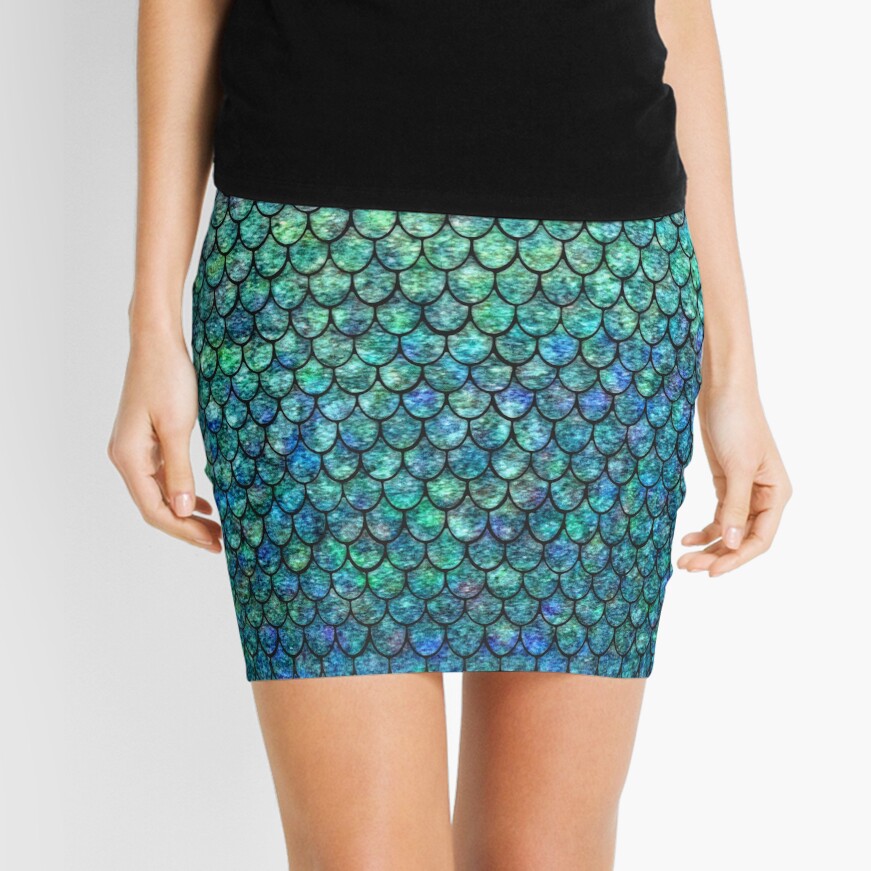 Mermaid Scales Mini Skirt