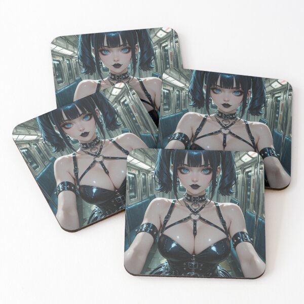 Item preview, Anime waifu cyberpunk digital art, subway car designed and sold by Planet Utoppia.