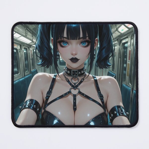 Item preview, Anime waifu cyberpunk digital art, subway car designed and sold by Planet Utoppia.