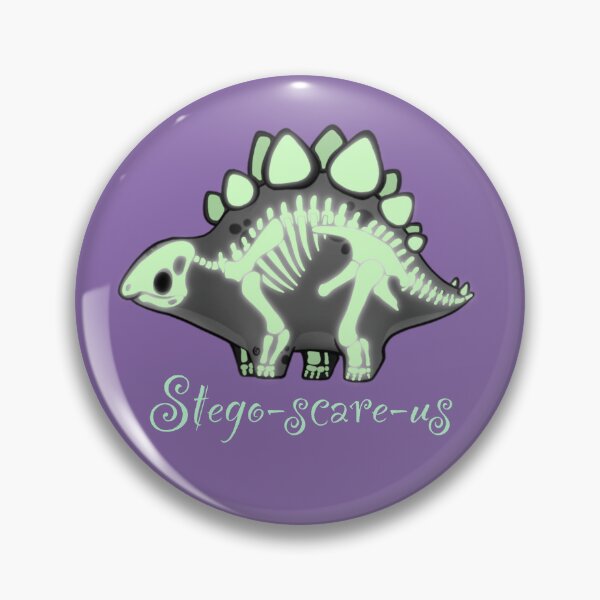 Item preview, Skeleton Stegosaurus (glowy text), Cute spooky Dinosaur designed and sold by VraptorDoodles.