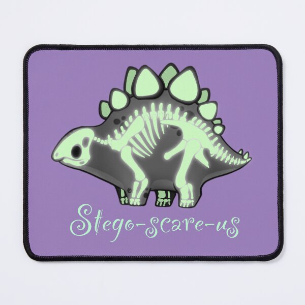 Item preview, Skeleton Stegosaurus (glowy text), Cute spooky Dinosaur designed and sold by VraptorDoodles.