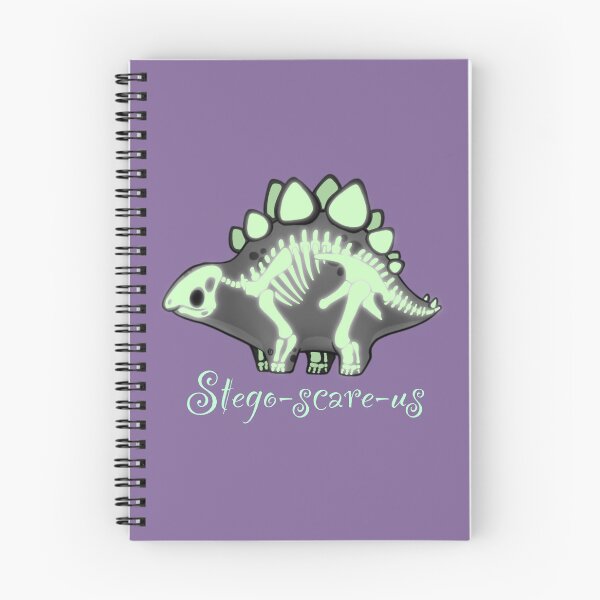 Item preview, Skeleton Stegosaurus (glowy text), Cute spooky Dinosaur designed and sold by VraptorDoodles.