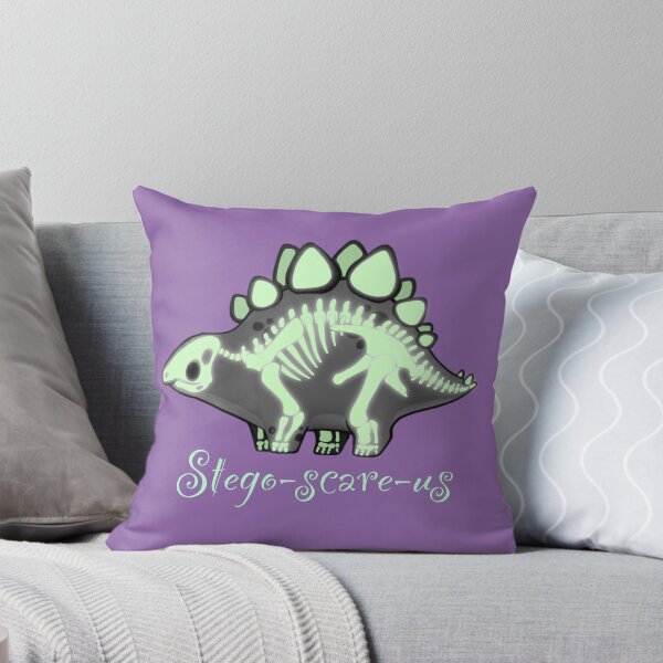 Item preview, Skeleton Stegosaurus (glowy text), Cute spooky Dinosaur designed and sold by VraptorDoodles.
