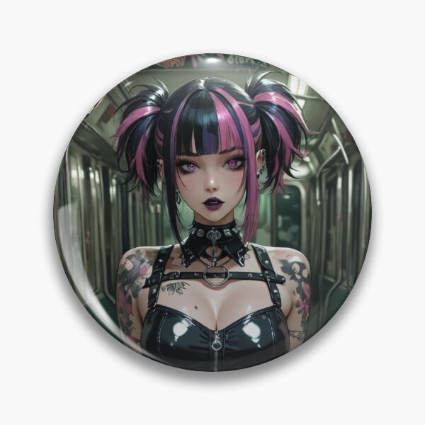 Item preview, Anime waifu cyberpunk digital art, subway car designed and sold by Planet Utoppia.