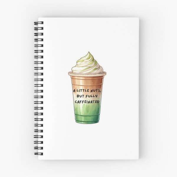 Item preview, A Little Nuts, But Fully Caffeinated - Pistachio Iced Latte Sticker designed and sold by cafe-serpentine.