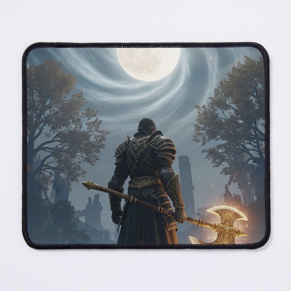 Item preview,  Hero with Magical Golden Axe – Fantasy Illustration designed and sold by DkPINTEREST.