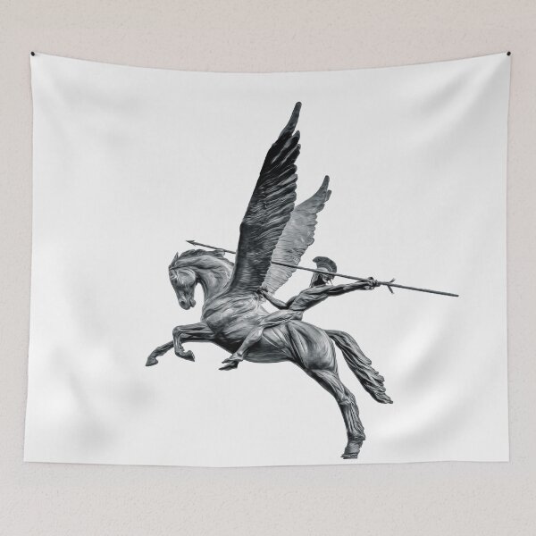 Item preview,  Pegasus and Bellerophon - Legendary Flight (Flipped Left) designed and sold by Karen Dore Art & Photography.