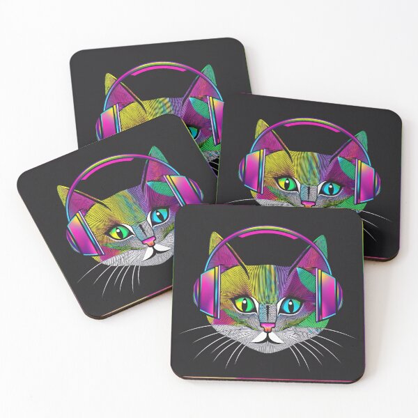 Item preview, Attitude Cat in Headphones designed and sold by Boxing Kangaroo Retail Company.