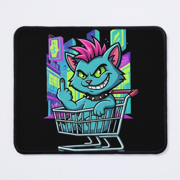 Item preview, Cat Middle Finger Punk Cat Rebel designed and sold by Uglyandcute.