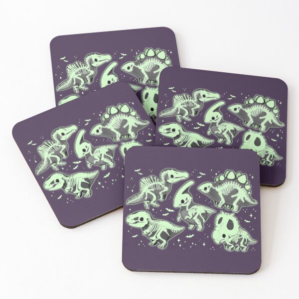 Item preview, Skeleton Dinos (glowy details), Cute Halloween Dinosaurs designed and sold by VraptorDoodles.