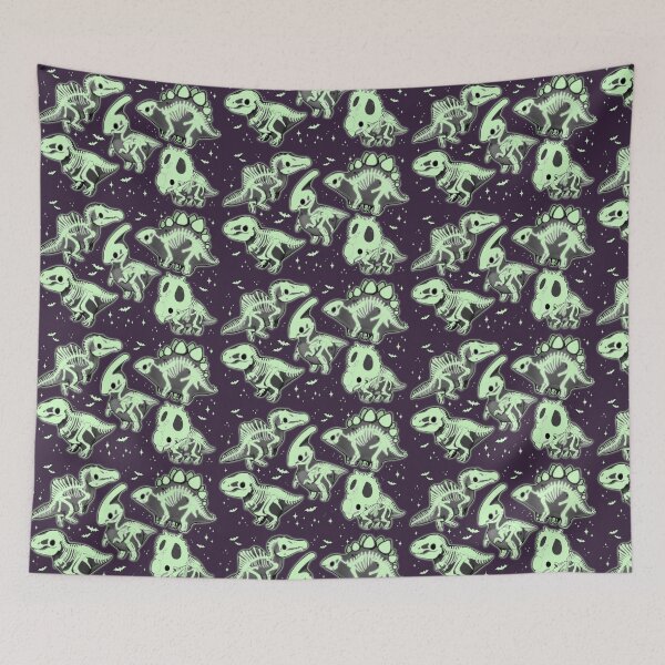 Item preview, Skeleton Dinos (glowy details), Cute Halloween Dinosaurs designed and sold by VraptorDoodles.