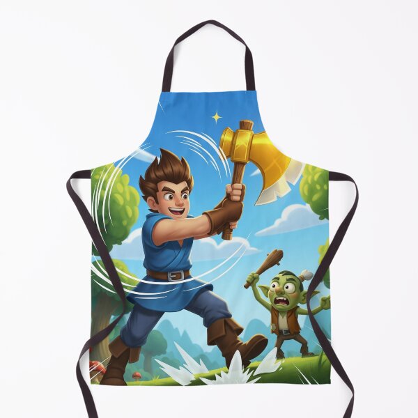 Item preview, Hero with Magical Golden Axe – Fantasy Illustration designed and sold by DkPINTEREST.