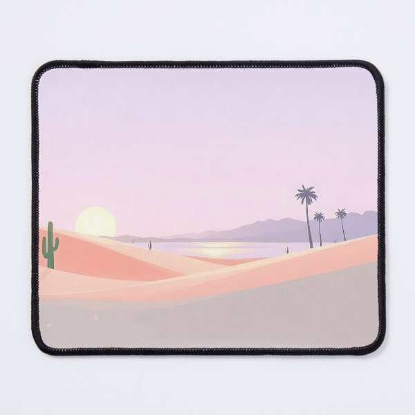 Item preview, Pastel Desert Serenity Landscape | Minimalist Calm Nature Poster | Boho Wall Art Print for Relaxing Spaces designed and sold by teesprinkle.