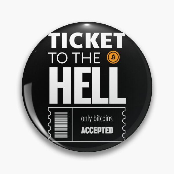Item preview, Funny Crypto Ticket Stub with Bitcoin Acceptance designed and sold by SplashTastic.