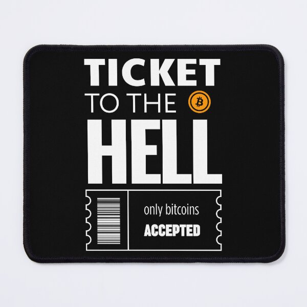 Item preview, Funny Crypto Ticket Stub with Bitcoin Acceptance designed and sold by SplashTastic.