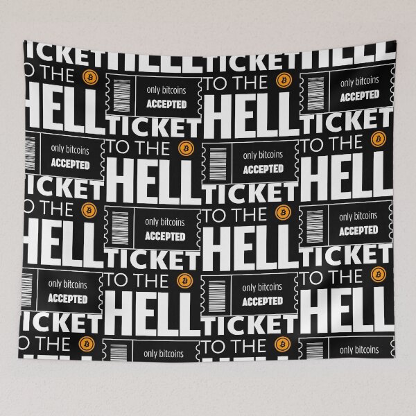 Item preview, Funny Crypto Ticket Stub with Bitcoin Acceptance designed and sold by SplashTastic.