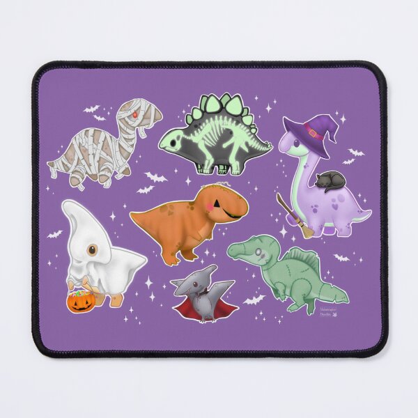 Item preview, Cute Halloween Dinosaurs (white details) designed and sold by VraptorDoodles.