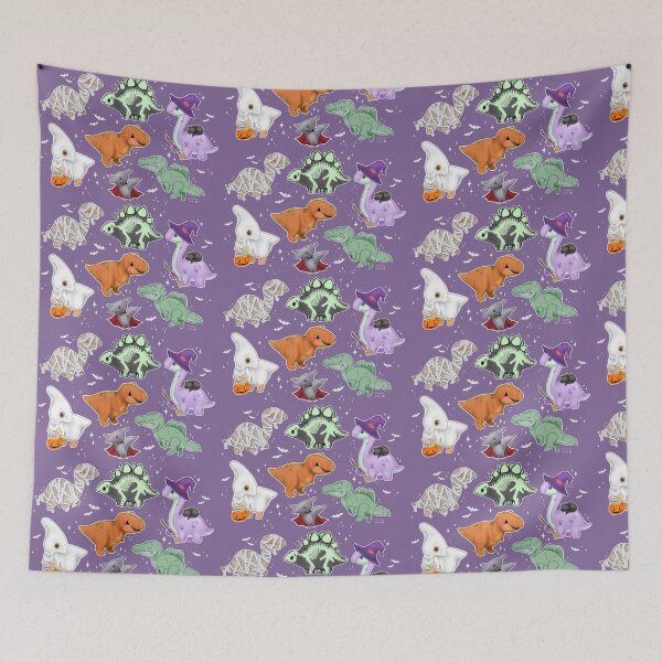 Item preview, Cute Halloween Dinosaurs (white details) designed and sold by VraptorDoodles.