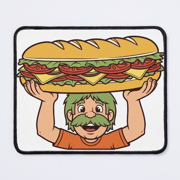 Item preview, Retro 70s Sandwich Guy Funny Foodie designed and sold by ColorVR.