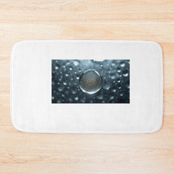 Item preview, Ottoman and Seljuk motifs, “Mystic Rain Drop with Seljuk Motif | Blue & Gold Geometric Art” “Seljuk Pattern Inside Rain Drop | Sacred Geometry Design” designed and sold by Raindreamart.