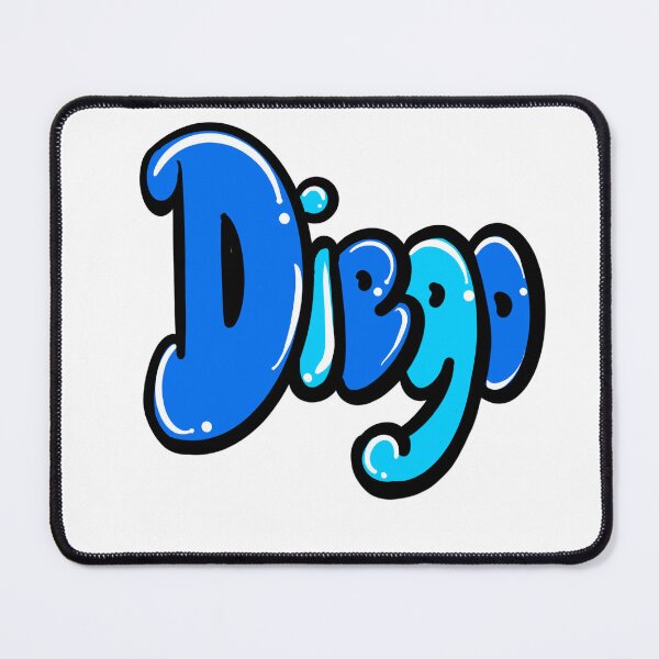 Item preview, Diego Top 100 popular boys and men name Blue graffiti bubble letters Personalized Custom Name gift ideas for Diego designed and sold by Artonmytee.