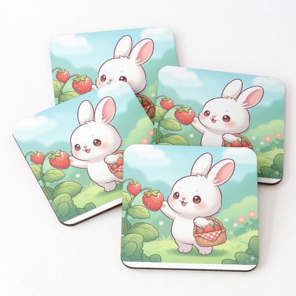 Item preview, bunny picking strawberry t-shirt designed and sold by TheHappyHaul.