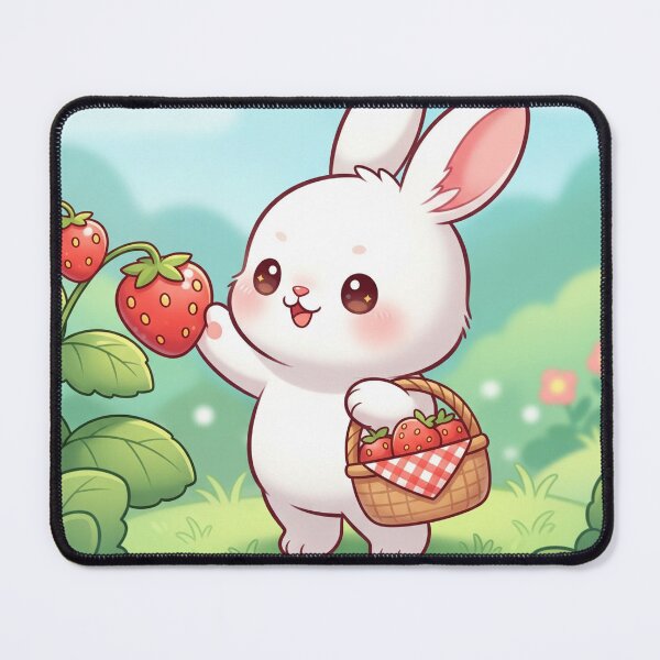 Item preview, bunny picking strawberry t-shirt designed and sold by TheHappyHaul.
