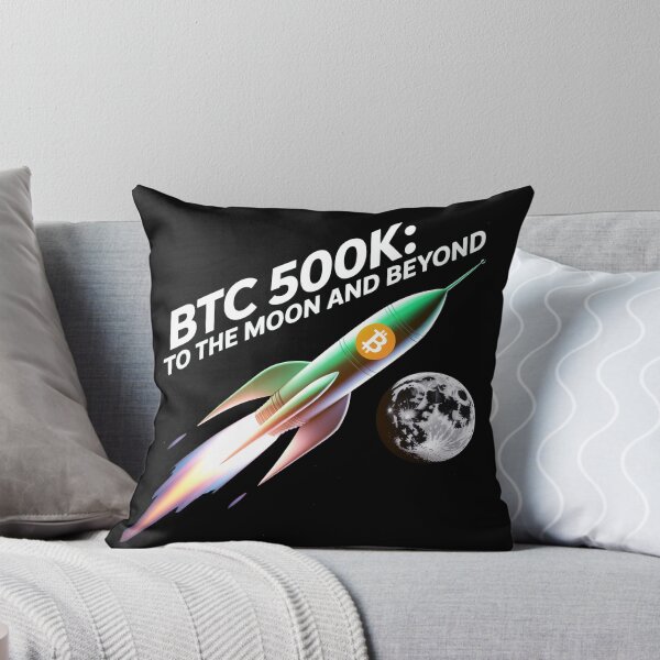 Artikelvorschau, BTC zum Mond und über 500.000 hinaus, Bitcoin zum Mond, Bitcoin-Krypto entworfen und verkauft von NoetherSym.