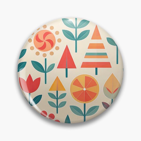 Item preview, 60's Retro Flowers Pattern designed and sold by ArtFactoryAI.