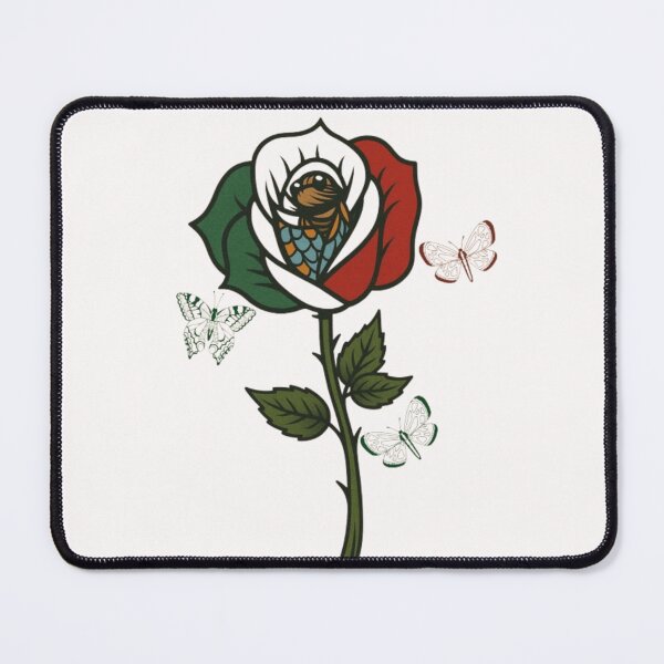 Item preview, Roses and Flag of Mexico and butterfly Classic T-Shirt designed and sold by NIZAR din⭐⭐⭐⭐⭐.