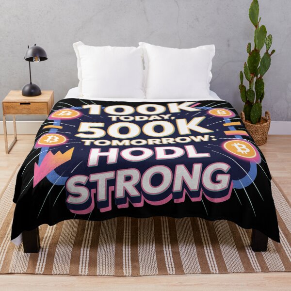 Item preview, 100k today 500k tomorrow, hodl strong, bitcoin to the moon, bitcoin crypto designed and sold by NoetherSym.